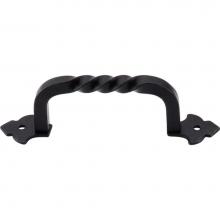 Top Knobs M692 - Fixed Norman Crest Pull 4 Inch (c-c) Patina Black
