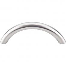 Top Knobs SS13 - Solid Bowed Bar Pull 3 Inch (c-c) Brushed Stainless Steel