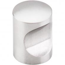 Top Knobs SS21 - Indent Knob 13/16 Inch Brushed Stainless Steel
