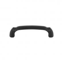 Top Knobs TK1031BLK - Pomander Pull 3 3/4 Inch (c-c) Flat Black