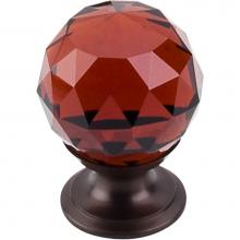 Top Knobs TK121ORB - Wine Crystal Knob 1 1/8 Inch Oil Rubbed Bronze Base