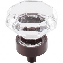 Top Knobs TK128ORB - Clear Octagon Crystal Knob 1 3/8 Inch Oil Rubbed Bronze Base