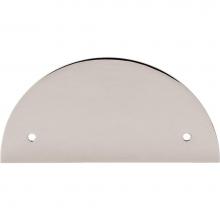 Top Knobs TK54PN - Half Circle Back Plate 3 1/2 Inch (c-c) Polished Nickel