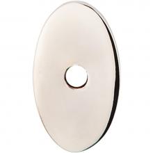 Top Knobs TK58PN - Oval Backplate 1 1/4 Inch Polished Nickel