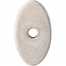 Top Knobs TK58PTA - Oval Backplate 1 1/4 Inch Pewter Antique