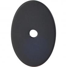 Top Knobs TK60BLK - Oval Backplate 1 1/2 Inch Flat Black