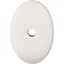 Top Knobs TK60BSN - Oval Backplate 1 1/2 Inch Brushed Satin Nickel