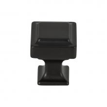 Top Knobs TK700BLK - Ascendra Knob 1 Inch Flat Black