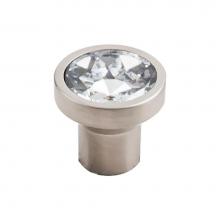 Top Knobs TK735BSN - Wentworth Crystal Knob 13/16 Inch Brushed Satin Nickel Base