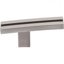 Top Knobs TK82BSN - Inset Rail Knob 2 5/8 Inch Brushed Satin Nickel