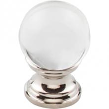 Top Knobs TK840PN - Clarity Clear Glass Knob 1 Inch Polished Nickel Base