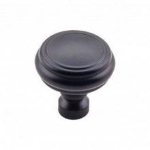 Top Knobs TK880BLK - Brixton Rimmed Knob 1 1/4 Inch Flat Black