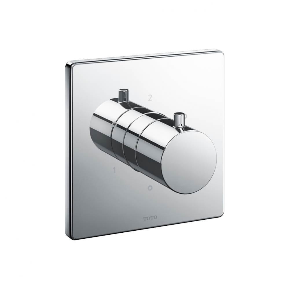 Toto® Square Three-Way Diverter Shower Trim With Off, Polished Chrome