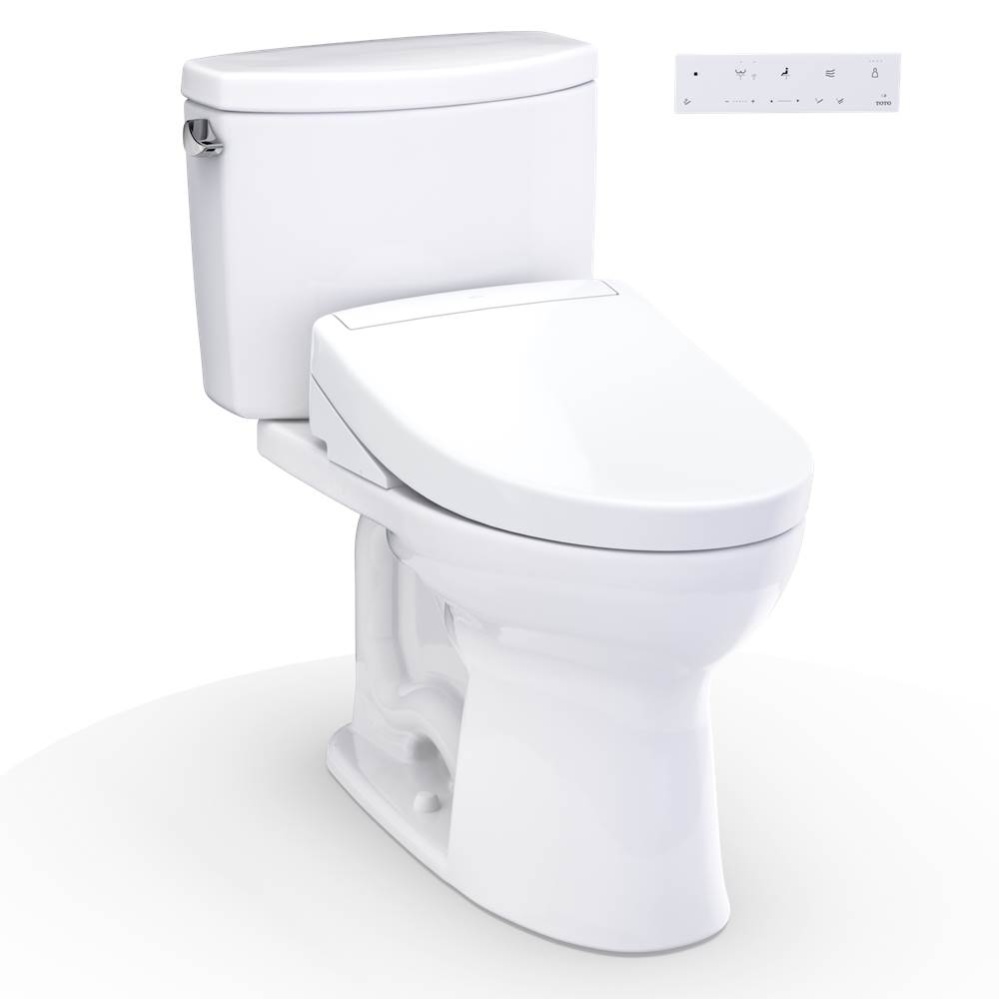 WASHLET+®  Drake® II Two-Piece Elongated 1.28 GPF Toilet and WASHLET+® S5 Bidet Sea