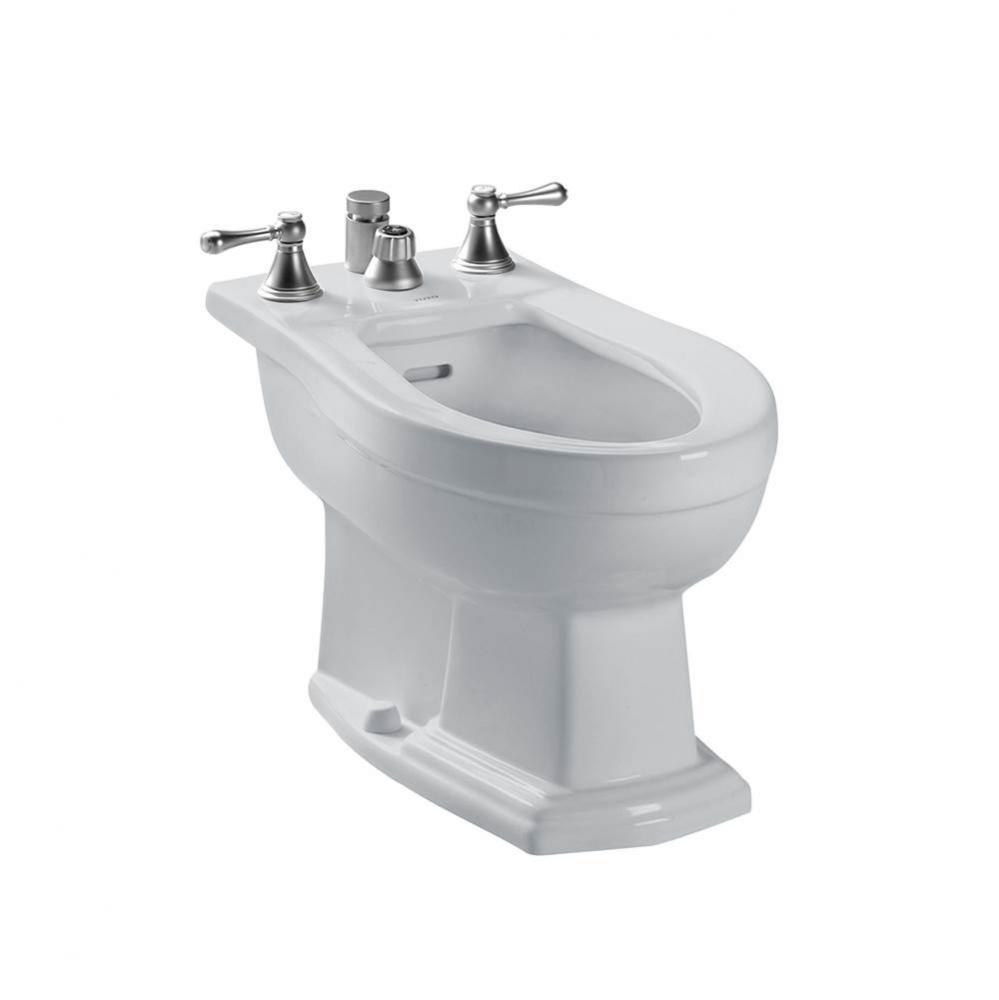 Toto® Clayton® Deck Mount Vertical Spray Flushing Rim Bidet, Colonial White