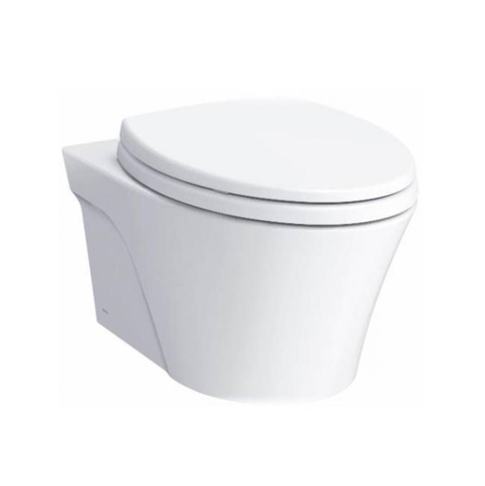 AP WASHLET+ Ready Wall-Hung Elongated Toilet Bowl with Skirted Design and CEFIONTECT, Cotton White