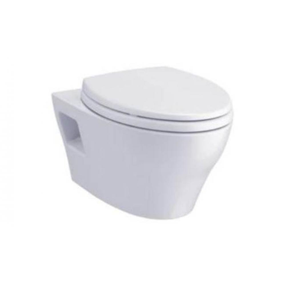 EP Wall-Hung Elongated Toilet Bowl with Skirted Design and CEFIONTECT, Cotton White
