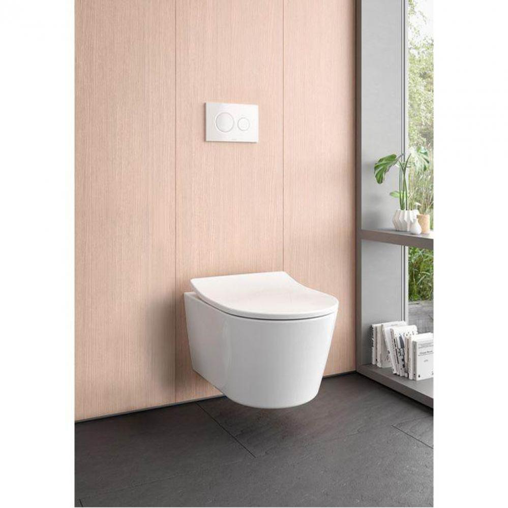 RP WASHLET®+ Wall-Hung Toilet Bowl 1.28 and 0.9 GPF with CEFIONTECT, Cotton White - CT447CFGT