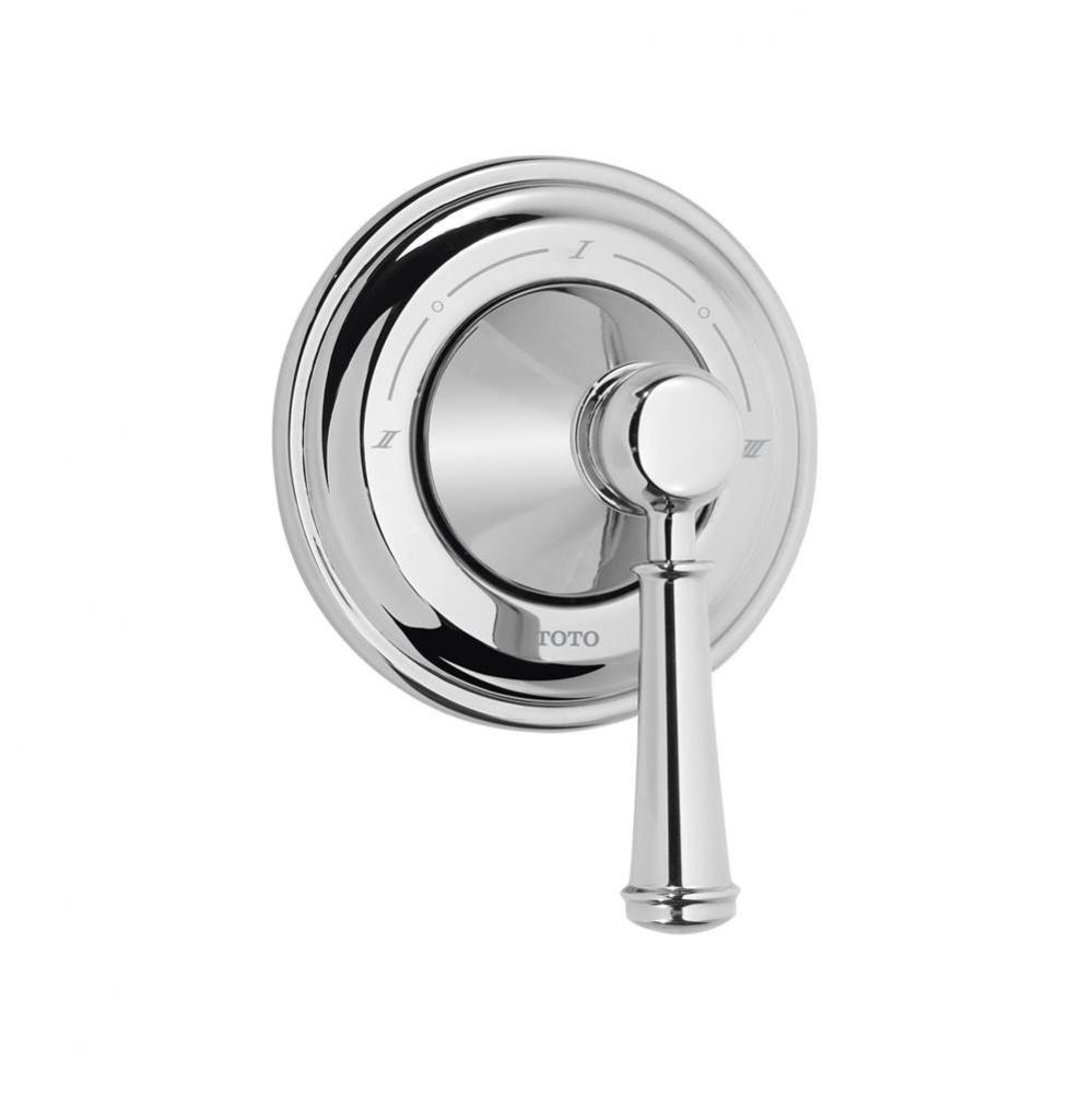 Toto® Vivian™ Lever Handle Three-Way Diverter Trim With Off, Polished Chrome