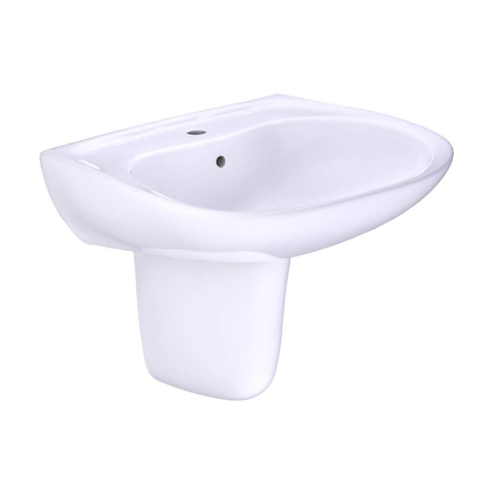 Prominence® Oval Wall-Mount Bathroom Sink with CeFiONtect™ and Shroud for Single Hole Fauce