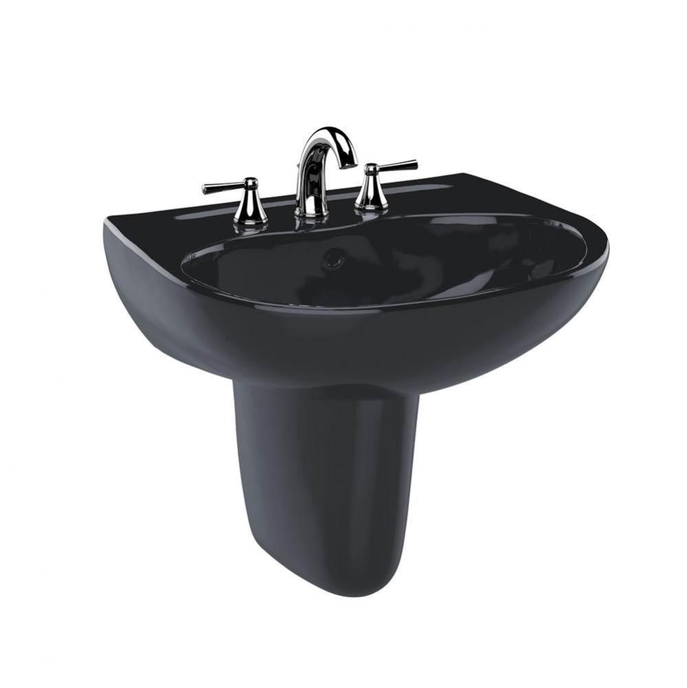 Toto® Supreme® Oval Wall-Mount Bathroom Sink And Shroud For 8 Inch Center Faucets, Ebony