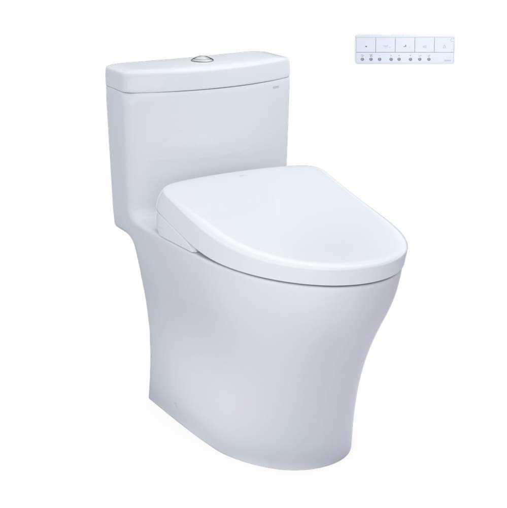 WASHLET®+ Aquia® IV One-Piece Elongated Dual Flush 1.28 and 0.9 GPF Toilet with Auto Flu