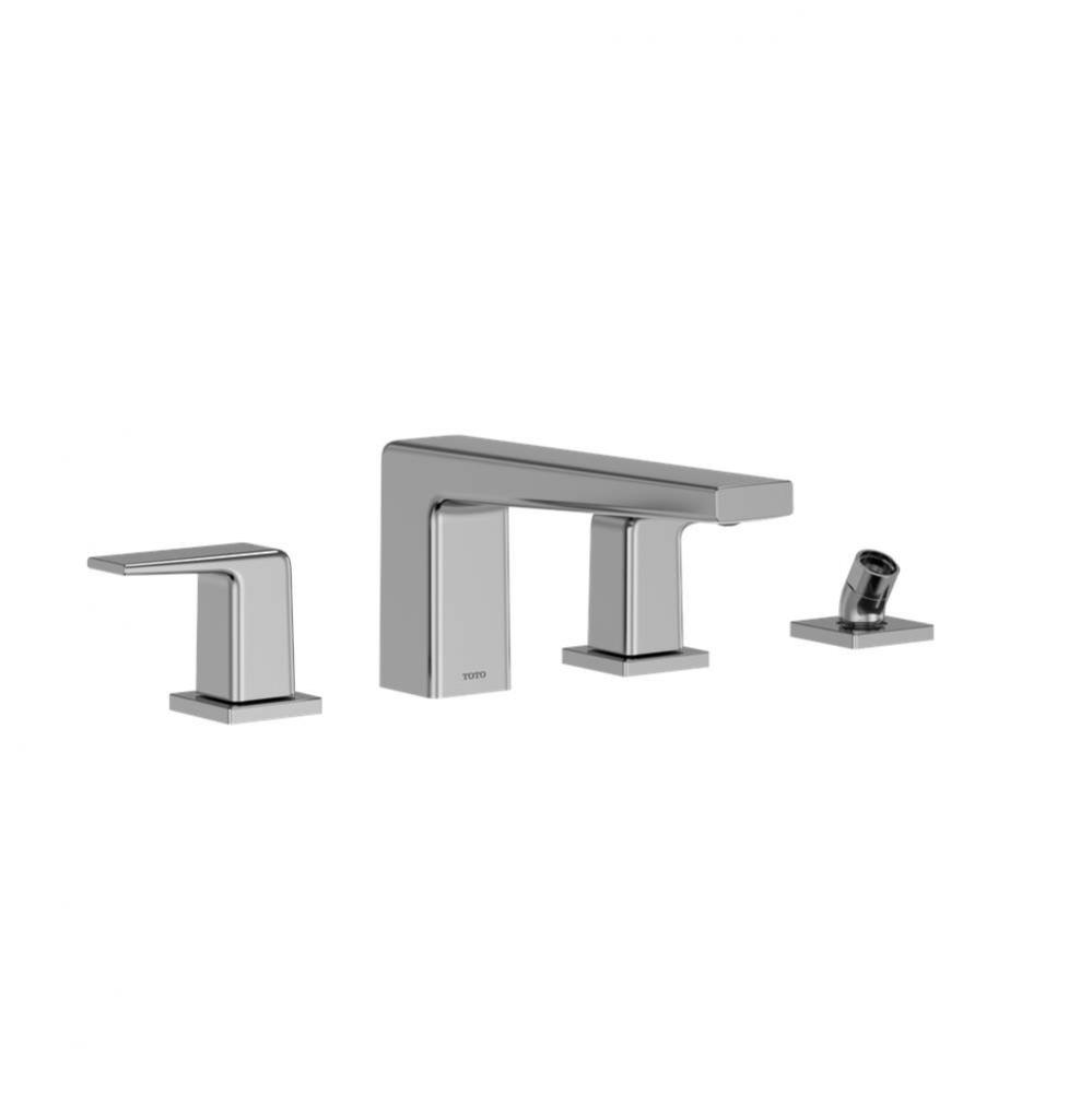 Toto® Gb Two-Handle Deck-Mount Roman Tub Filler Trim With Handshower, Polished Chrome