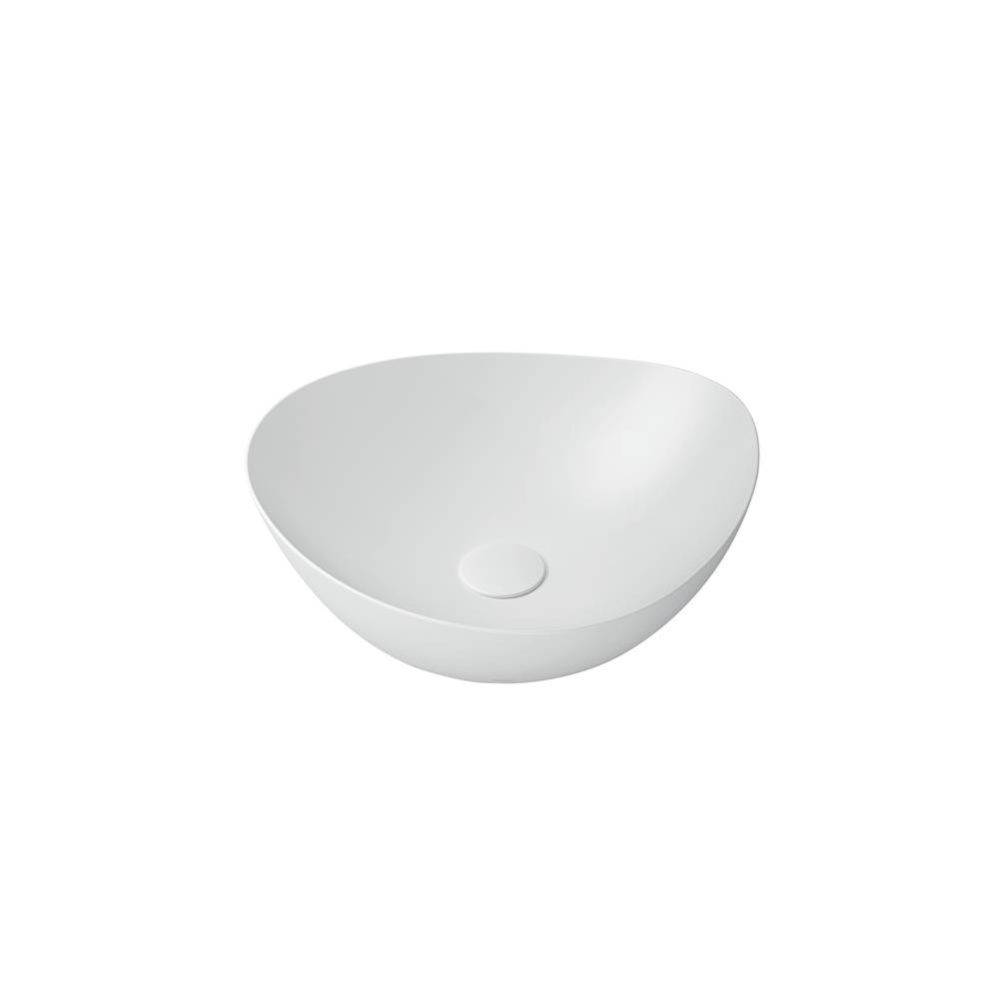 Kiwami® Asymmetrical Vessel Bathroom Sink, Matte White