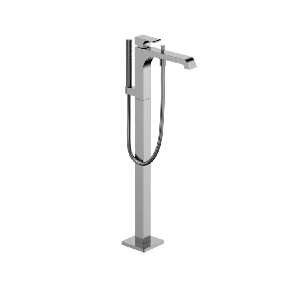 GC Single-Handle Free Standing Tub Filler with Handshower, Polished Chrome
