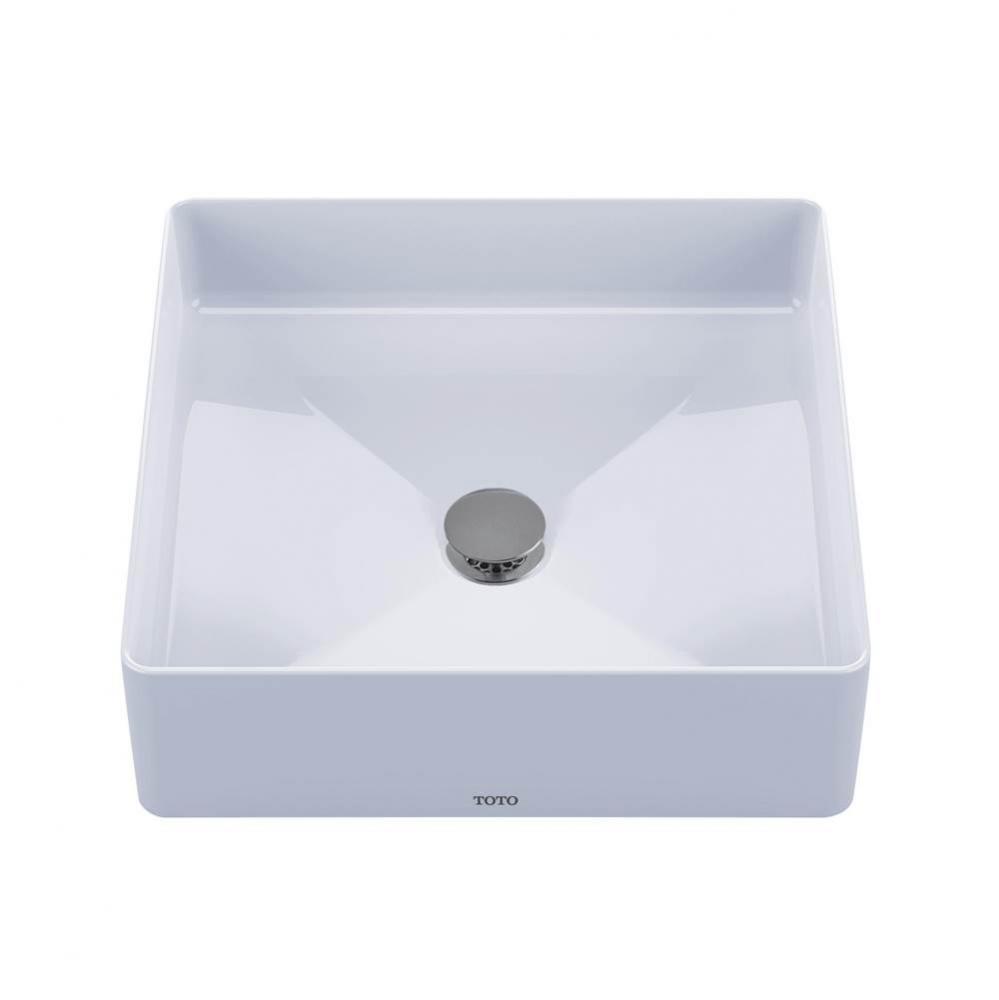 Toto® Arvina™ Square Vessel Fireclay Bathroom Sink, Cotton White