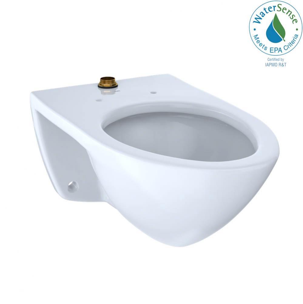 Toto® Elongated Wall-Mounted Flushometer Toilet Bowl With Top Spud And Cefiontect, Cotton Whi