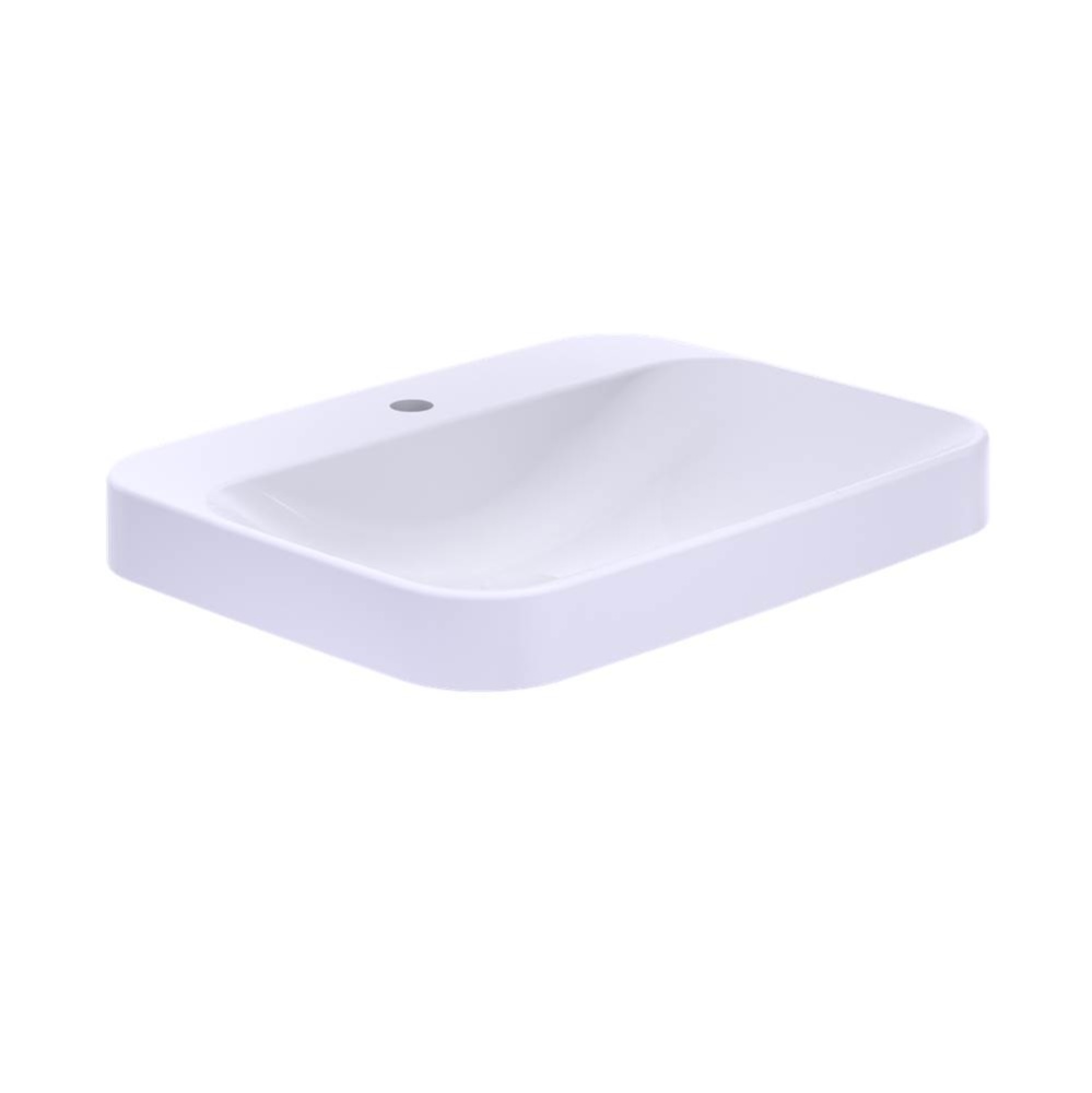 Arvina™ Rectangular 23'' Vessel Bathroom Sink with CEFIONTECT for Single Hole Faucets,