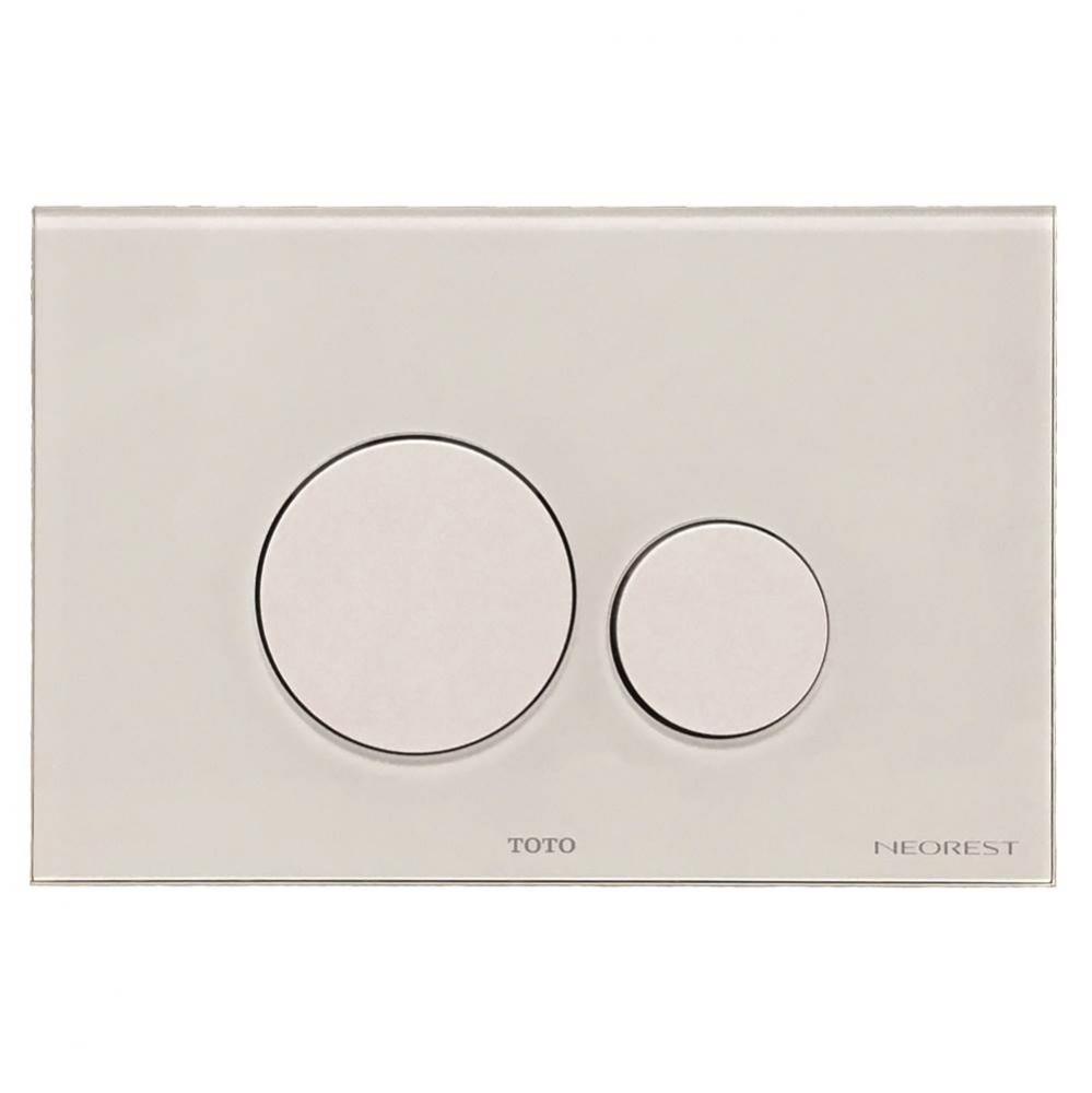 Toto®  Round Push Button Plate For Neorest In-Wall Tank Unit, White Glass