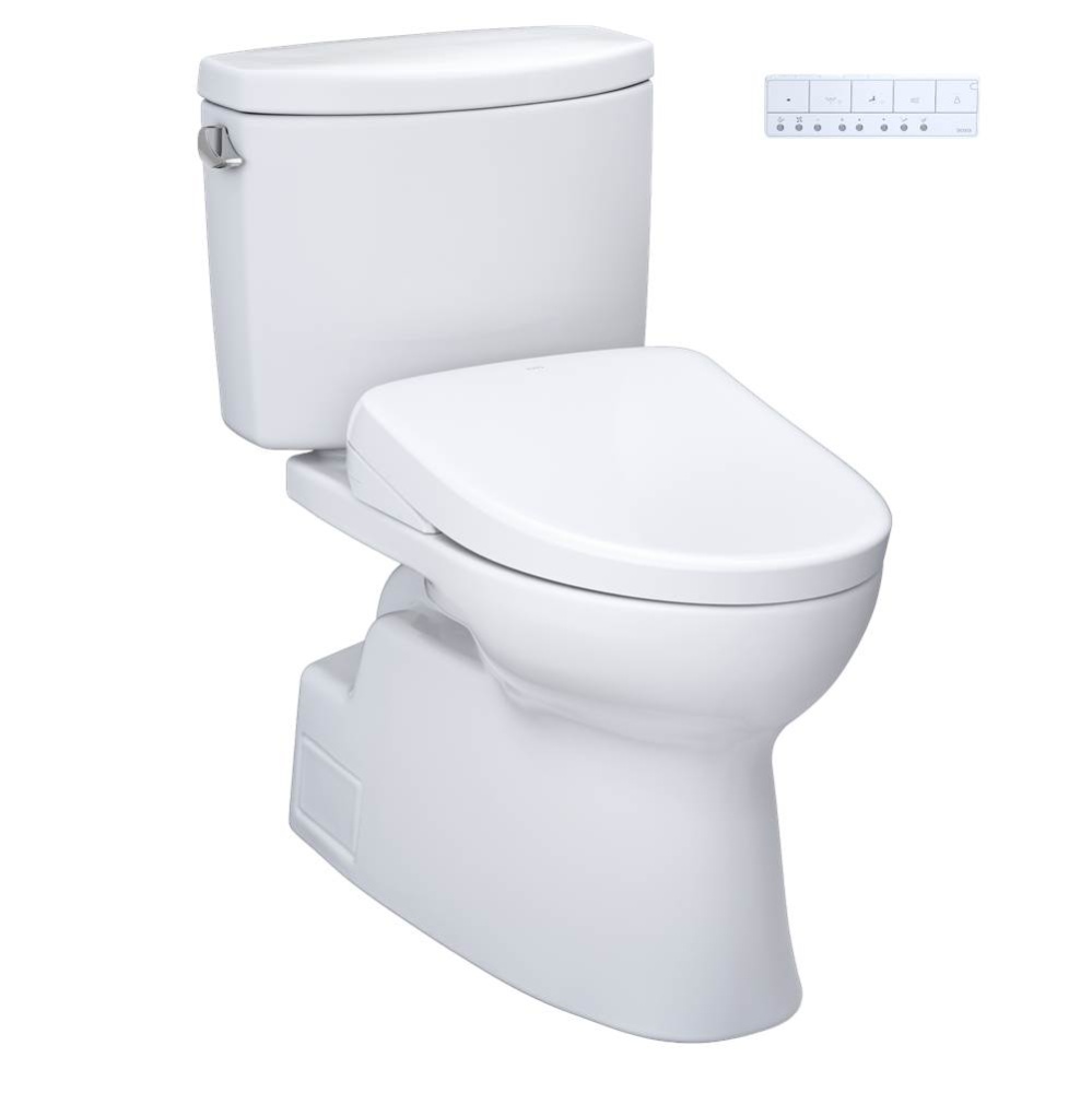 WASHLET®+ Vespin® II Two-Piece Elongated 1.28 GPF Toilet and WASHLET®+ S7A Contempo