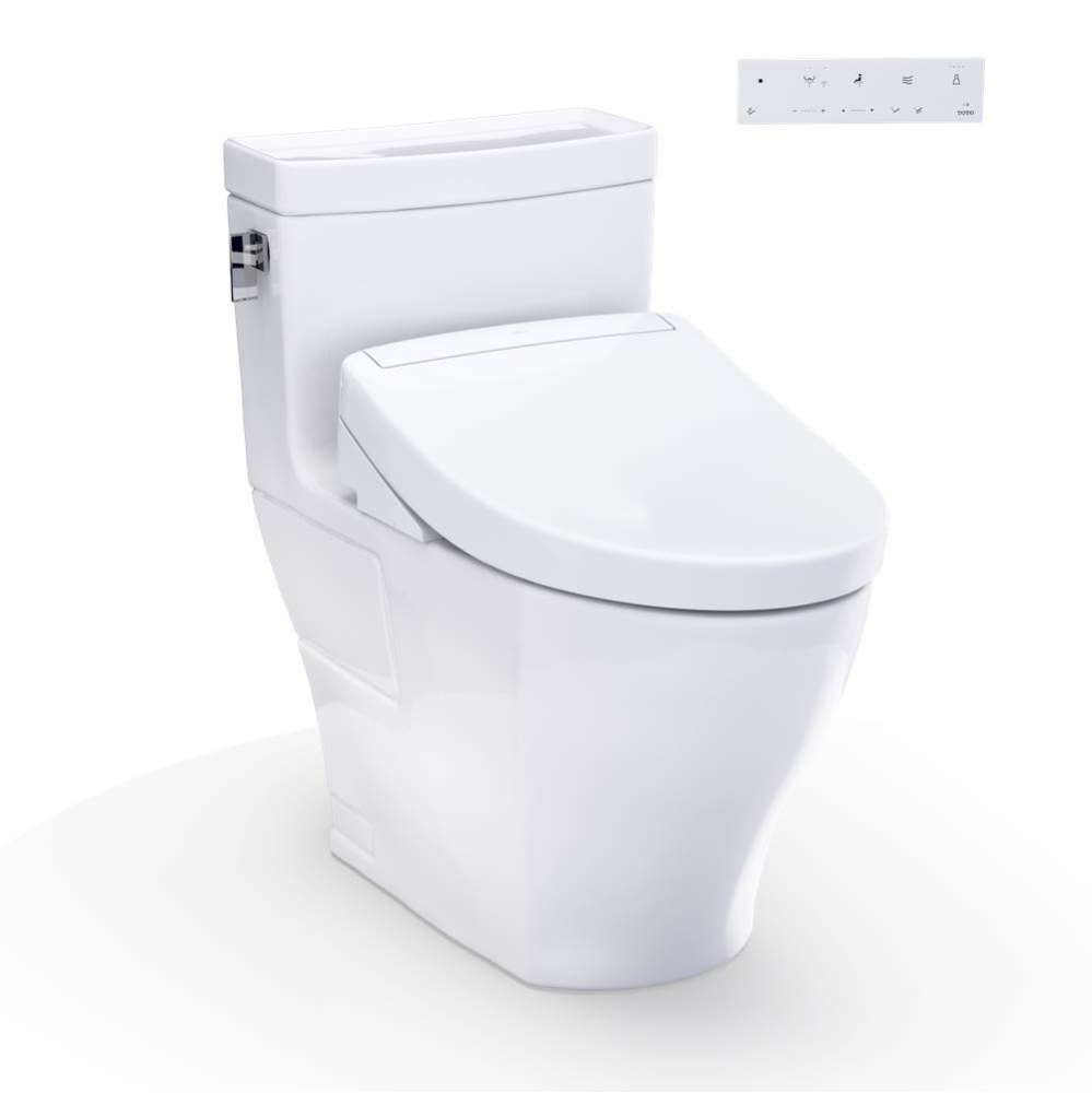 WASHLET+® Legato One-Piece Elongated 1.28 GPF Toilet and WASHLET S5 Bidet Seat, Cotton White