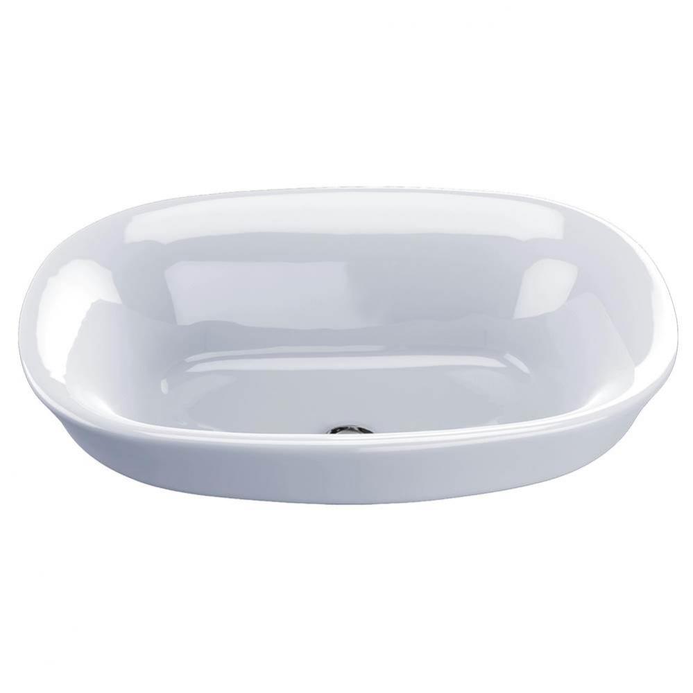 Maris™ Oval Semi-Recessed Vessel Bathroom Sink with CEFIONTECT, Cotton White