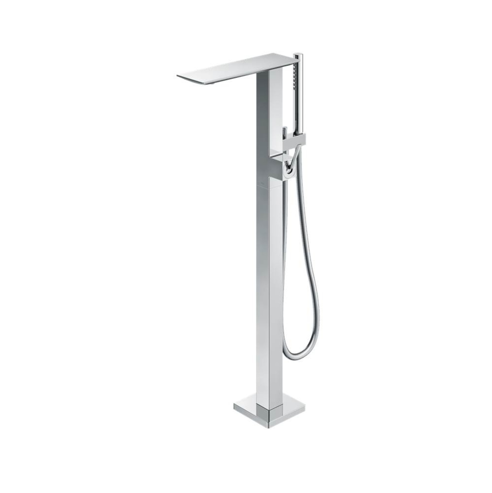 ZL Single-Handle Freestanding Tub Filler Faucet with 1.75 GPM Handshower, Polished Chrome