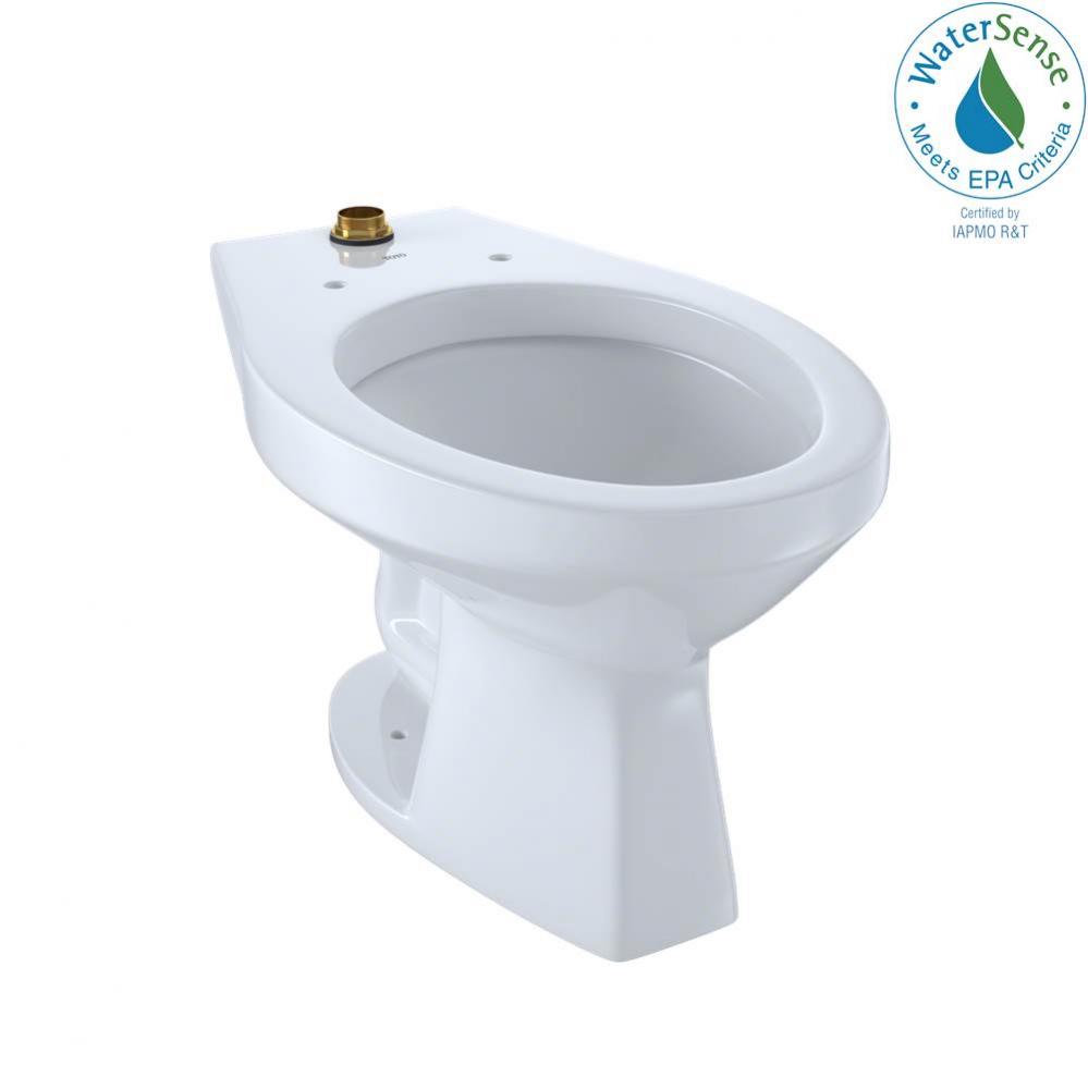 Toto® Elongated Floor-Mounted Flushometer Toilet Bowl With Top Spud And Cefiontect, Cotton Wh