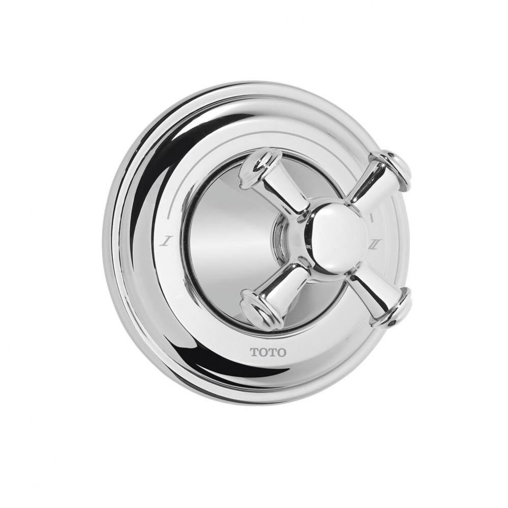 Toto® Vivian™ Cross Handle Three-Way Diverter Trim With Off, Polished Chrome