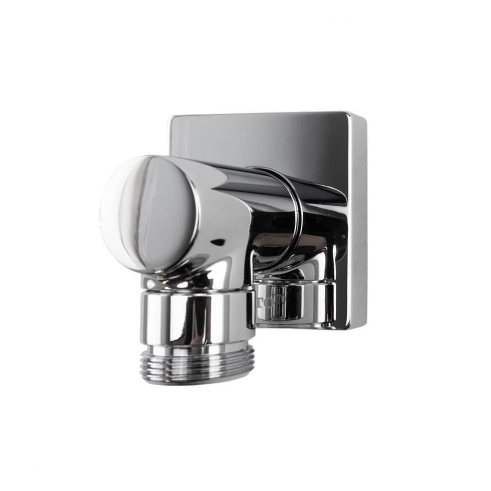Wall Outlet for Handshower, Square, Polished Chrome