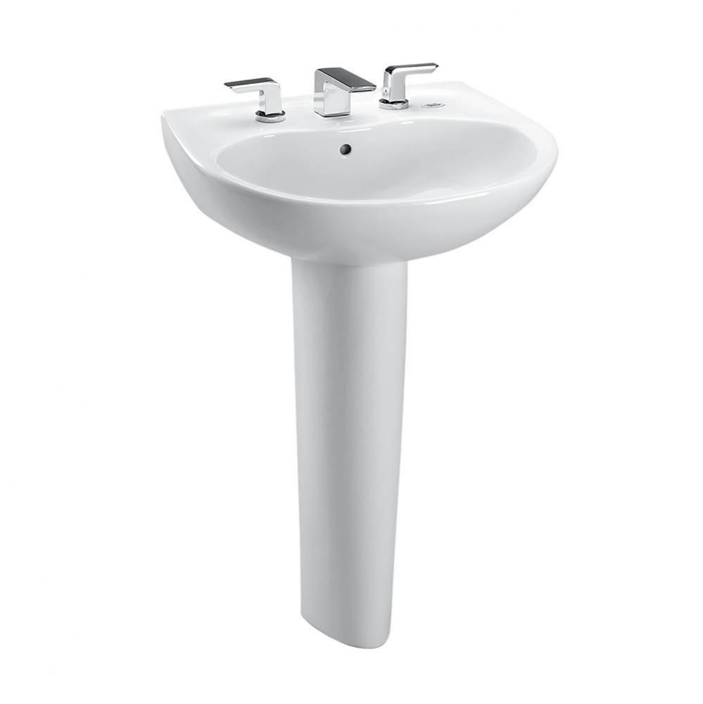 Toto® Supreme® Oval Basin Pedestal Bathroom Sink With Cefiontect For 4 Inch Center Fauce