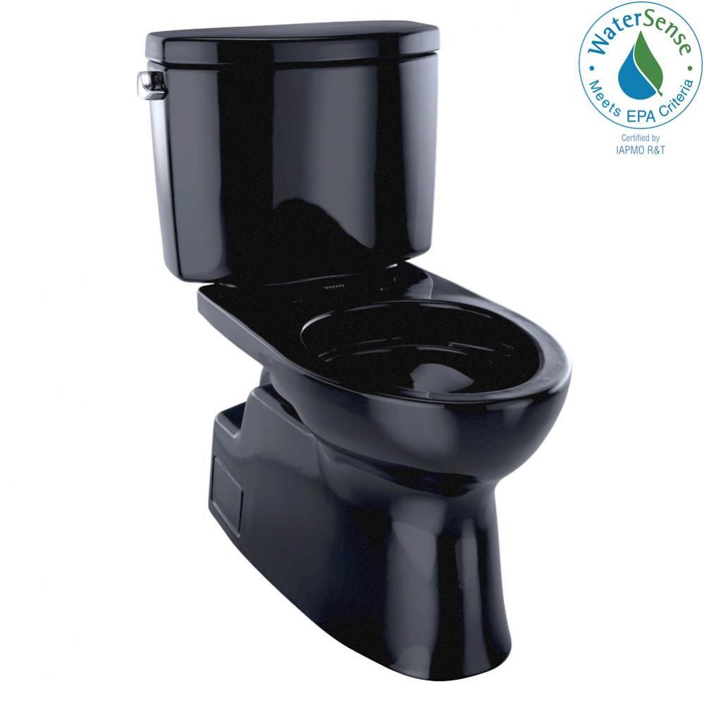 Vespin® II Two-Piece Elongated 1.28 GPF Universal Height Skirted Design Toilet, Ebony