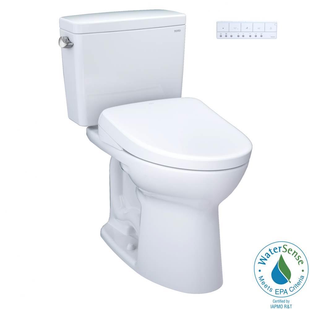 TOTO Drake WASHLET plus Two-Piece Elongated 1.6 GPF Universal Height TORNADO FLUSH Toilet and S7A