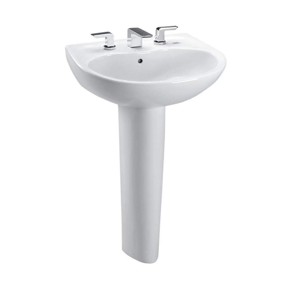 Toto® Prominence® Oval Basin Pedestal Bathroom Sink With Cefiontect For 8 Inch Center Fa