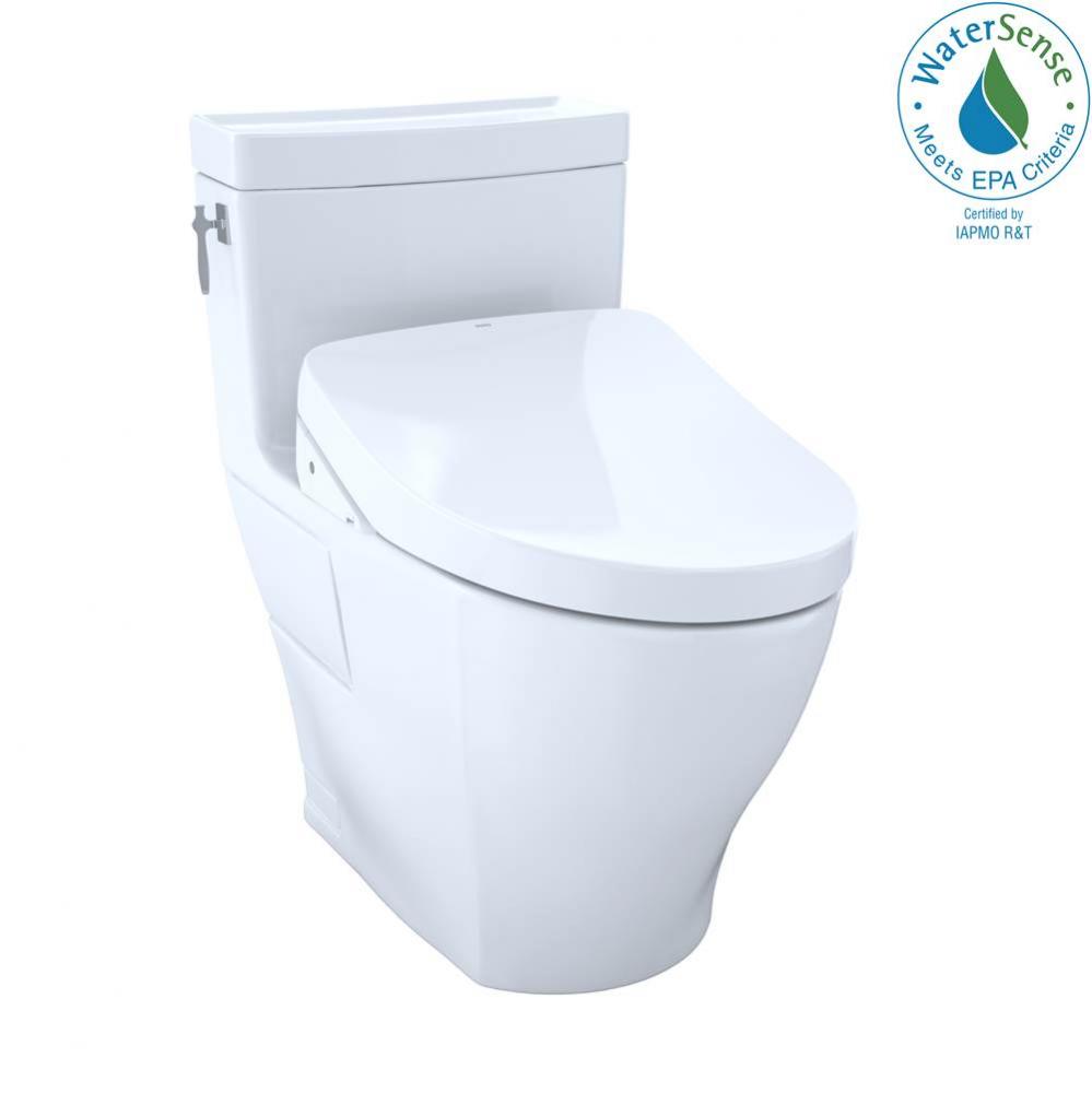Toto Washlet+®  Aimes One-Piece Elongated 1.28 Gpf Toilet And Contemporary Washlet S550E Bide