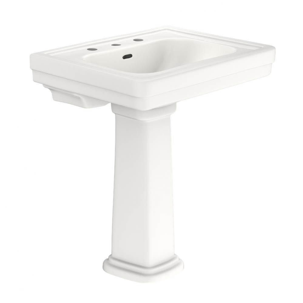 Promenade® 27-1/2'' x 22-1/4'' Rectangular Pedestal Bathroom Sink for 8 i