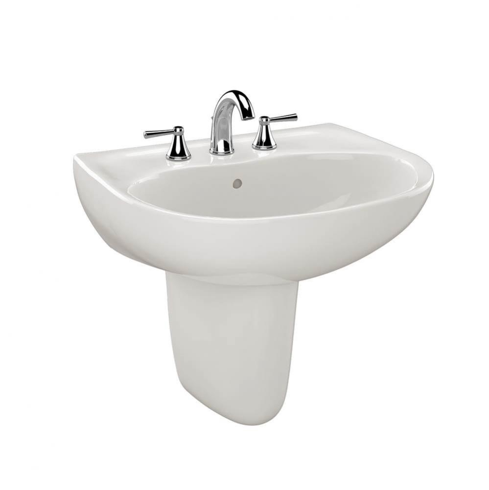 Toto® Supreme® Oval Wall-Mount Bathroom Sink With Cefiontect And Shroud For 8 Inch Cente
