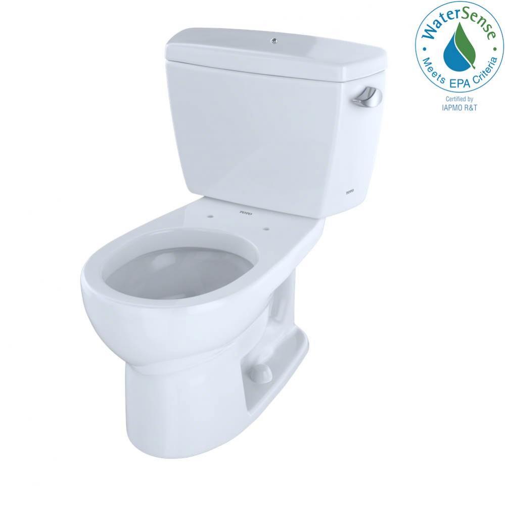 Eco Drake® Two-Piece Round 1.28 GPF Toilet with Right-Hand Trip Lever and Bolt Down Tank Lid,