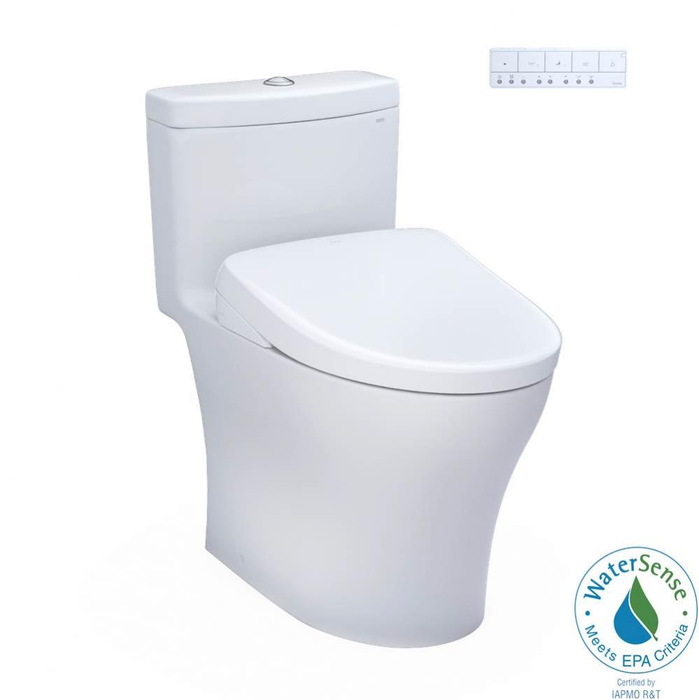 TOTO WASHLET plus Aquia IV One-Piece Elongated Dual Flush 1.28 and 0.9 GPF Toilet with S7 Contempo