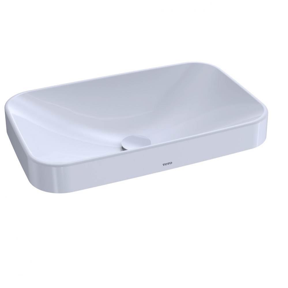 Toto® Arvina™ Rectangular 23'' Vessel Bathroom Sink With Cefiontect, Cotton White